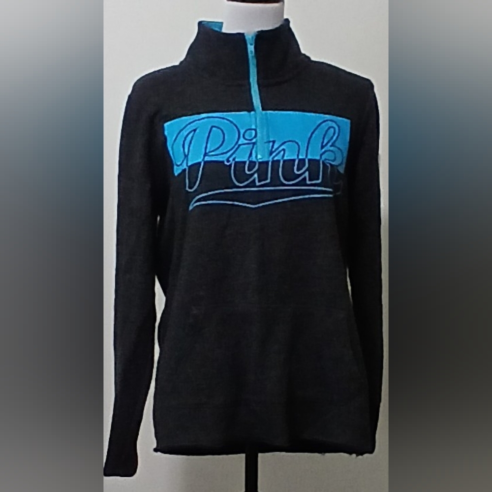 21-018 PINK (Victoria Secret) 1/4 Zip Sweatshirt size S